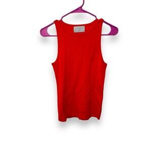 Modern Citizen Red Round Neck Tank Top